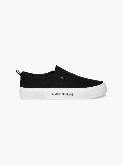 Calvin Klein Cipők HU977476 | Calvin Klein Canvas Férfi Slip On Cipő Fekete